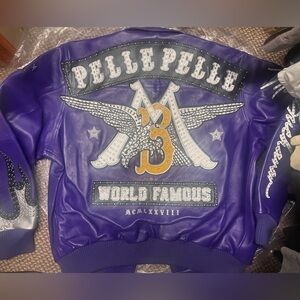 Pelle Pelle World Famous Purple Men Leather Jacket 3XL
